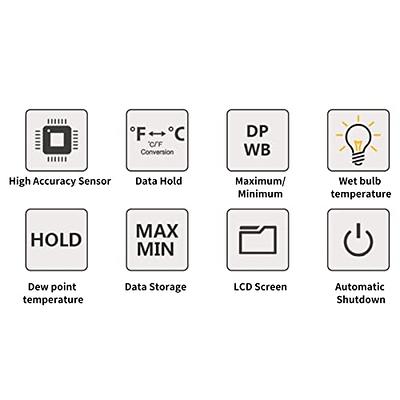 Pyle Meters Indoor Humidity and Temperature Monitor-Portable Digital  Hygrometer Thermometer,Moisture Temperature and Humidity Sensor Gauge w/  Dew