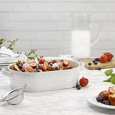 HVH Ceramic Casserole Dish with Lid Oven Safe, 2 Quart Round Casserole Dish  Set, 9 Inches Round Baking Dish with Lid Oven Safe, Deep Baking Dishes for