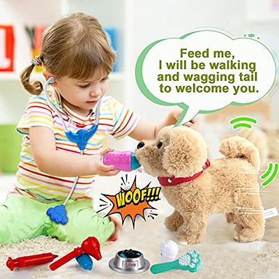 Simulation Electronic Plush Dog Toys Walking Barking Singing