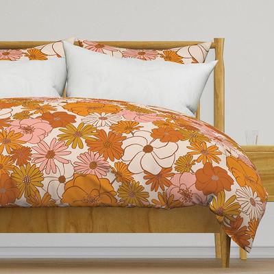 MOTNTD Floral Duvet Cover Twin Soft Cotton Bedding Set Twin