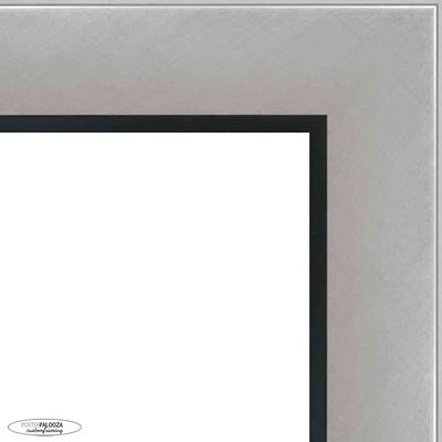 24x15 Contemporary Silver Complete Wood Picture Frame with UV Acrylic, Foam Board Backing, & Hardware