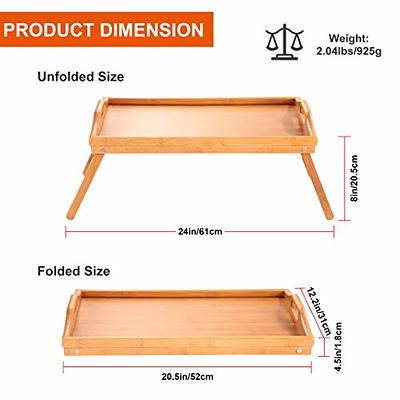 Moclever Breakfast Tray Table with Folding legs - Serving tray