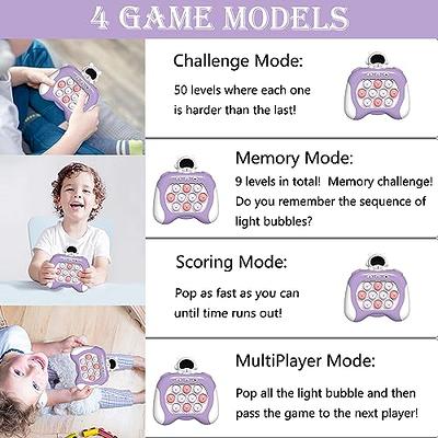 Fast Push Game, Fidget Toys for Adults Kids Handheld Games, Push Bubbles  Autism Relief Parties Electronic Pop up Game