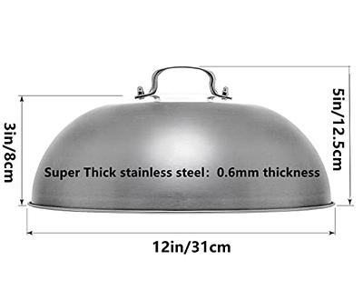 Griddle Accessories for Blackstone, Commercial Grade 12 Inch Heavy Duty  Visible Round Melting Dome with Stainless Steel Smash Burger Press and Tong  Perfect for Flat Top Hibachi Grill Indoor Outdoor - Yahoo Shopping