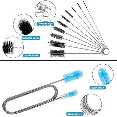 Double-ended Flexible Drain Cleaning Brush And 2 Straw Cleaning Brush,  Aquarium Filter Brush, Multiple Pipe Cleaners, Stainless Steel Long Tube Cleaning  Brush For Aquarium Or Home, Cleaning Supplies, Cleaning Tool, Back To