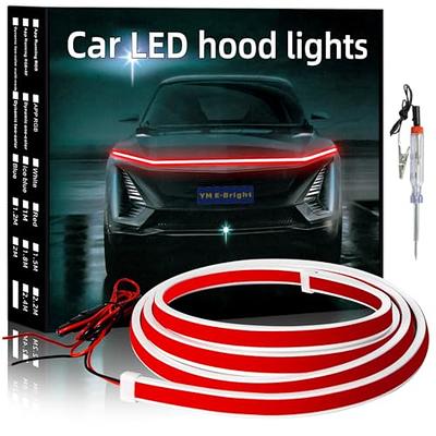 Car Hood Light Strip Dynamic Scan Start Up Hoodbeam Kit Daytime Running  Light Waterproof Flexible Decorative Atmosphere Lamp - AliExpress