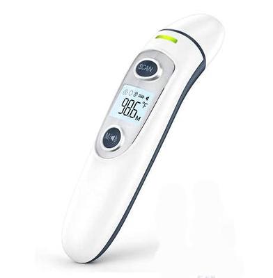 Touchless Thermometer for Adults, Non-Contact Ear and Forehead Thermometer  - Digital Infrared Thermometer for Fever with LCD Screen, Memory Recall