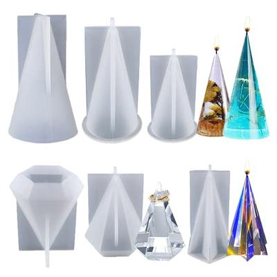 Ring Holder Cone Resin Molds Crystal Pyramid Silicone Epoxy Resin Moulds  For DIY Ring Stand Jewelry Display Stand Candle Making