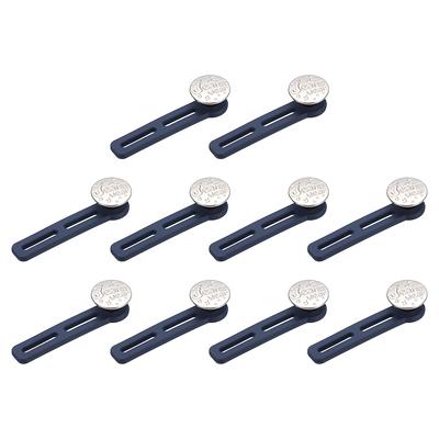 Button Extenders, 6pcs Alloy & Silicone Jean Button Extender(Dark  Copper,2.13)