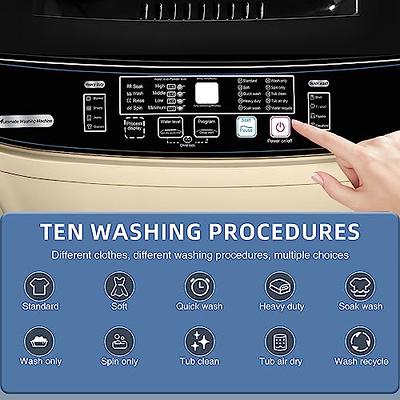 COMFEE' Portable Washing Machine, 0.9 cu.ft Compact Washer With LED  Display, 5 Wash Cycles, 2 Built-in Rollers, Space Saving Full-Automatic  Washer, Ideal Laundry for RV, Dorm, Apartment, Ivory White 