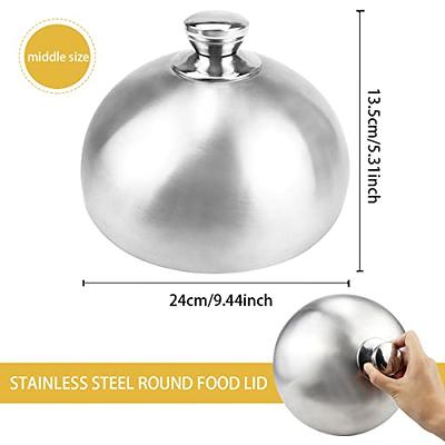 LNQ LUNIQI Stainless Steel Dish Food Cover Dome Plate Covers Steak Cover  Dust Food Plate Cover Serving Cover for Home Restaurant Kitchen (9.45inch)  - Yahoo Shopping