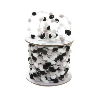 Pom Black & White Wired Ribbon Garland - Yahoo Shopping