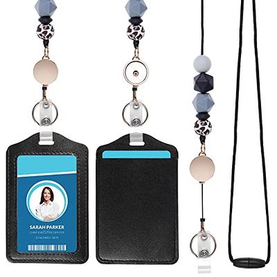  Ivydale ID Badge Holder with Lanyards and Badge Reel