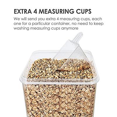 Vtopmart Cereal Storage Container Set, BPA Free Plastic Airtight Food  Storage Containers 135.2 fl oz for Cereal, Snacks and Sugar, 4 Piece Set  Cereal