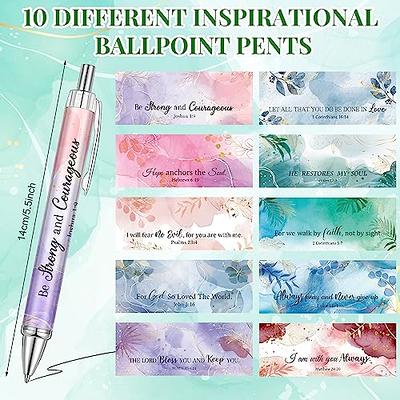 4 Pieces Bible Pens Inspirational Ballpoint Pens in Matching Gift