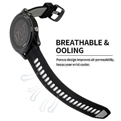  Lamshaw Compatible with Garmin Forerunner 965 Bands, Silicone  Replacement Wristbands Sport Strap with Metal Buckle Compatible with Garmin  Forerunner 965 / Forerunner 265 46 MM Smartwatch (Black) : Electronics