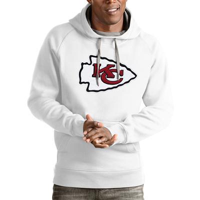 Women's Antigua Red Kansas City Chiefs Victory Chenille Pullover Sweatshirt