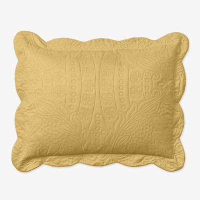 Lily Damask Embossed Bedspread by BrylaneHome in Butter (Size KING