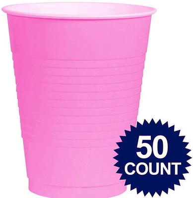 Amscan Big Party Pack 50 Count Plastic Cups 12-Ounce Gold