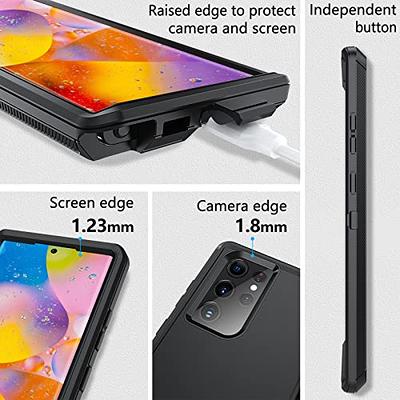 Tough Black Case + Screen Protector - Galaxy S22 Ultra