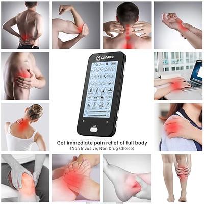 Dual Channels TENS Unit Muscle Stimulator Muscle Relaxer for Muscle Pain  Relief