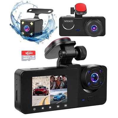 VSYSTO Fish Eye Cámara WiFi motocicleta Dash Cam, lente gran angular de  150° SONYIMX307, pantalla IPS de 3 pulgadas GPS WDR HD 1080P Cámara de  acción