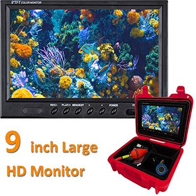 15M/50FT Portable Underwater Fishing Camera Video Fish Finder with 9 HD  LCD Monitor 1200tvl Camera for Ice Lake Boat Fishing 24pcs Infrared and  Cool LED Lights (RED) - Yahoo Shopping