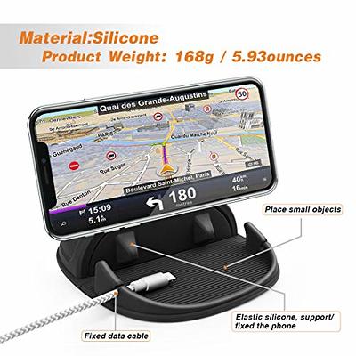 Loncaster Car Phone Holder, Car Phone Silicone Pad Mat for Various Dashboards, Slip Free Desk Phone Stand Compatible with iPhone, Samsung, Android Smartphones, GPS Devices and More, Black - Yahoo