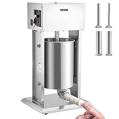 VEVOR 304 Vertical Electric Adjustable Speed Stainless Steel Heavy Duty  Sausage Filler Meat Stuffer, 22LBS/10L Capacity, Silver - Yahoo Shopping