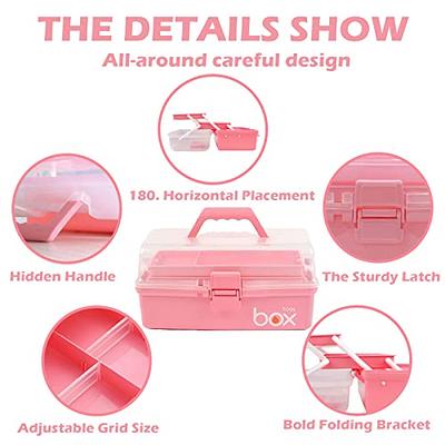 Plastic Storage Case Multifunctional Portable Foldable Car Storage Box Home  Wardrobe Storage Organizer - Size S (Pink) 