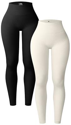 ODODOS Seamless Flare Leggings for Women Ribbed High Waist Gym Workout  Casual Bootcut Yoga Pants, Black, XS/S : : Fashion