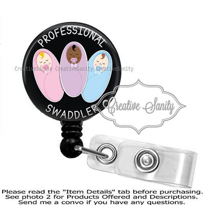  NICU Nurse Badge Reel, Retractable Neonatal ID Holder