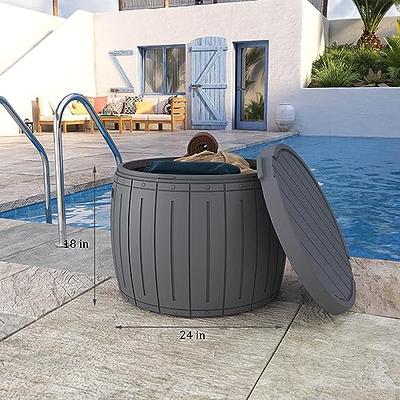 51-Gallon Outdoor Deck Box, Waterproof Storage Container Storage