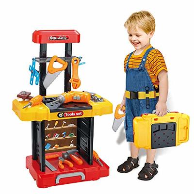 Kids Tool Bench, Toddler Workbench with Electric Drill and 78