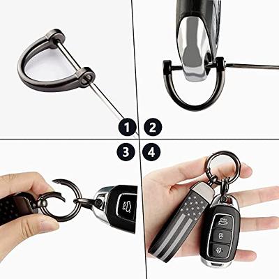 Car Keychain Kit, Anti-Loss D-Ring Keychain, Rotatable 360 Degrees with  Screwdriver, Suitable for Men and Women (US Flag Keychain) - Yahoo Shopping