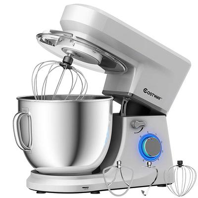 GE 5.3 Qt. 7-Speed Sapphire Blue Stand Mixer with Coated Flat Beater,  Coated Dough Hook, Wire Whisk, and Pouring Shield G8MSAAS1RRS - The Home  Depot