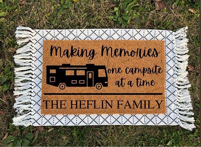 Welcome Friends Camper Doormat Camping Mat Camper Family Name Camping Gift  Accessories Camping Decor Personalized Custom Funny Doormat CM010 