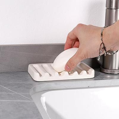 Soap Dish, Ceramic Self Draining Soap Holder, Beige Bar Soap Holder for  Shower, Soap Dishes for Bathroom, Easy to Clean Keeps Soap Dry, ANTIS'S  HOME - Yahoo Shopping