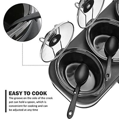  Elite Gourmet Glas Slow Cooker with Adjustable Temp, Entrees,  Sauces, Stews & Dips, Dishwasher Safe Glass Lid & Crock, 1.5 Quart,  Stainless Steel: Crock Pot: Home & Kitchen