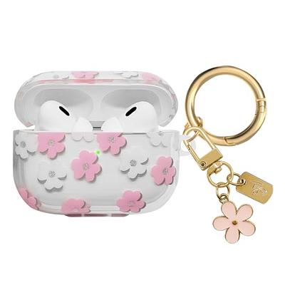 Clear butterfly Cute Cover for Airpods Pro 2nd Generation Case with Beaded  Keychain for Women For Airpods 1 2 3 Pro2 Soft Cover