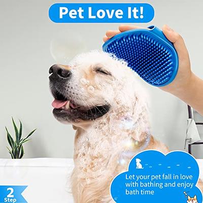3pcs Dog Bath Brush Dog Shampoo Brush Dog Scrubber for Bath Pet Supplies Dog Bathing Brush Scrubber Dog Shower/Grooming/Washing Brush with Adjustable