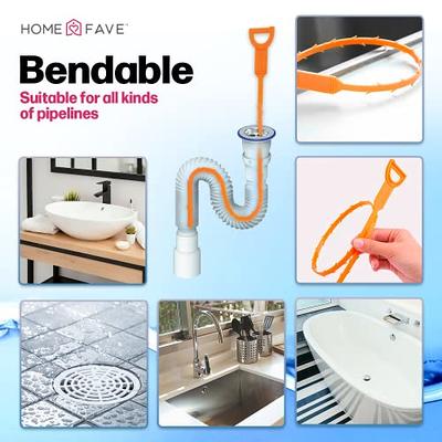 Snake Drain Clog Remover, Goodbey to Clogged Drains with Powerful Drain  Snake Clog Remover Kit Drain Hair Catcher Plumbing Snake Plastic Drain  Snake