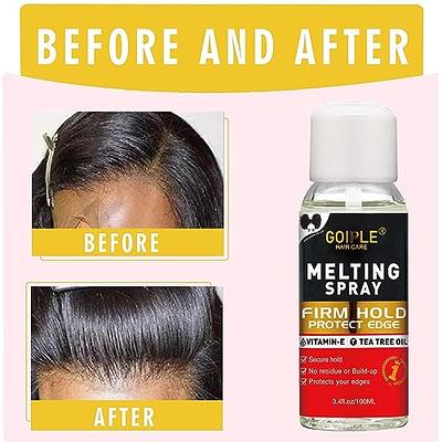 Lace Melting Spray Glue-Less Hair Adhesive for Wigs, Lace Bond Adhesive  Spray Wig Melting Spray for Closure Front Extensions, Melting Spray for Lace  Wigs Natural Finishing Hold Protect Edge Kit - Yahoo