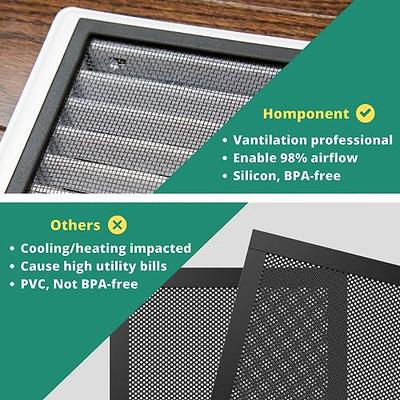 Floor Vent Covers, Rectangle 4x10 Air Vent Screen Cover Magnetic Vent  Covers for Ceiling Easy Install PVC Register Vent Covers for Home  Ceiling/Wall/Floor Air Vent Filters (Black, 6 Pack, Φ0.8mm) : 