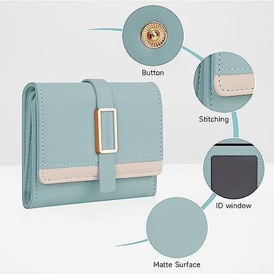 Falan Mule Small Wallet for Women Genuine Leather Bifold Purse RFID Blocking Card Holder, Women's, Size: One size, Blue