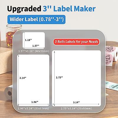 NIIMBOT B3S Label Maker with Tape, 3Inch Portable Bluetooth Thermal Label  Printer, QR Code,Small Business, Compatible with iOS & Android 