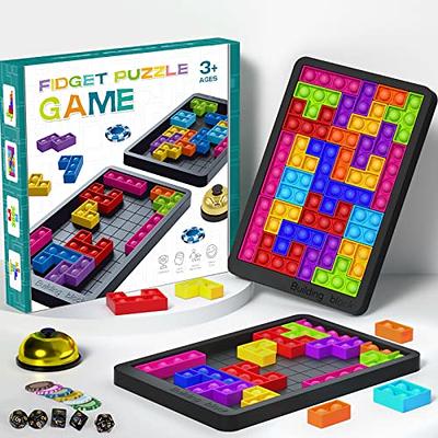 Continuum Games Fidget About It The Fast Paced Puzzle Dice Rolling Fidget  Toy Board Game - Click The Orbs and Solve The Puzzles On The Cards - Fun  for