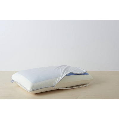 Comfort Revolution Queen Bubble Gel Memory Foam Pillow - White