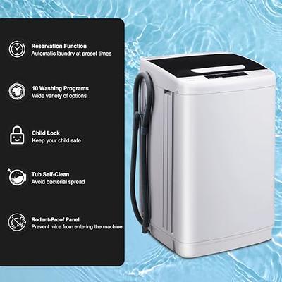 Kasunpul 1.34 Cu.Ft Full Automatic Washer and Dryer Combo with Drain Pump,  Portable Washing Machine, 10 Wash Program, LED Display, Compact Laundry