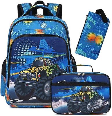  Screen Legends Transformers Backpack and Lunch Box Set for Boys  - Bundle with 15” Transformers Backpack, Lunch Bag, Tattoos, Water Bottle,  More